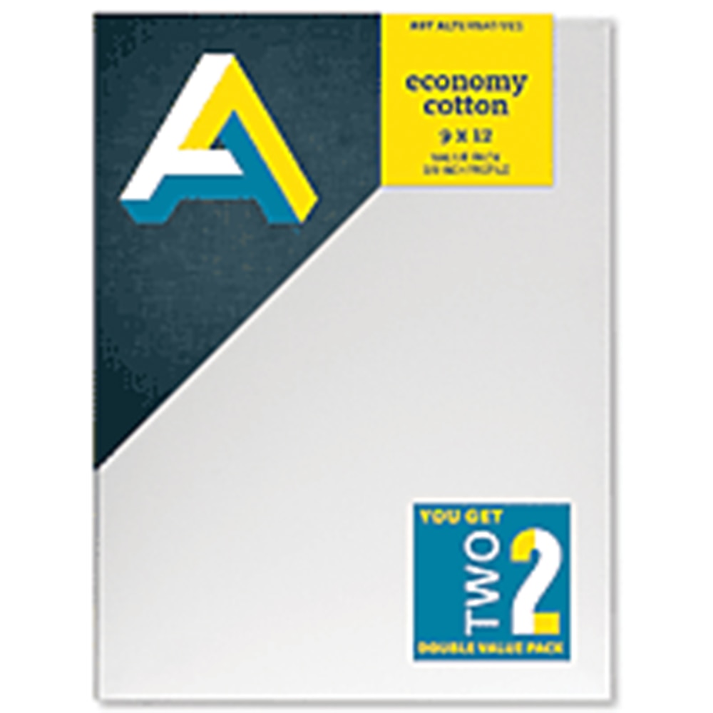 Art Alternatives, Paint Surface, Art & School, 9"x12", Economy Canvas, Twin Pack, 411913